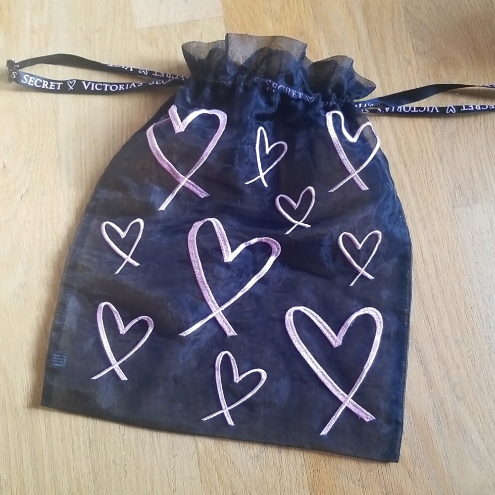 Embroidered mesh lingerie bag by Victoria's Secret